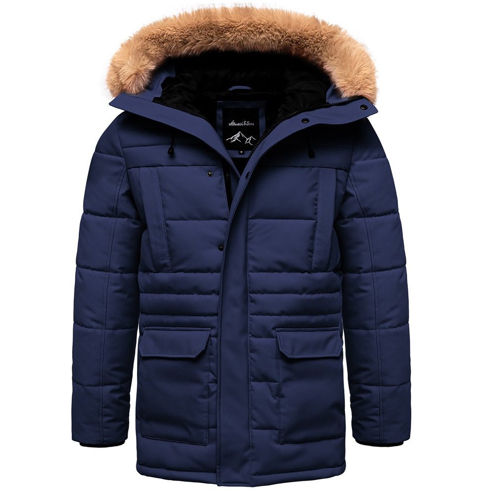 Mörkblå vinterjacka parkas Herrjacka