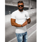 Slim fit t-shirt - Vit kortärmad tröja sidan