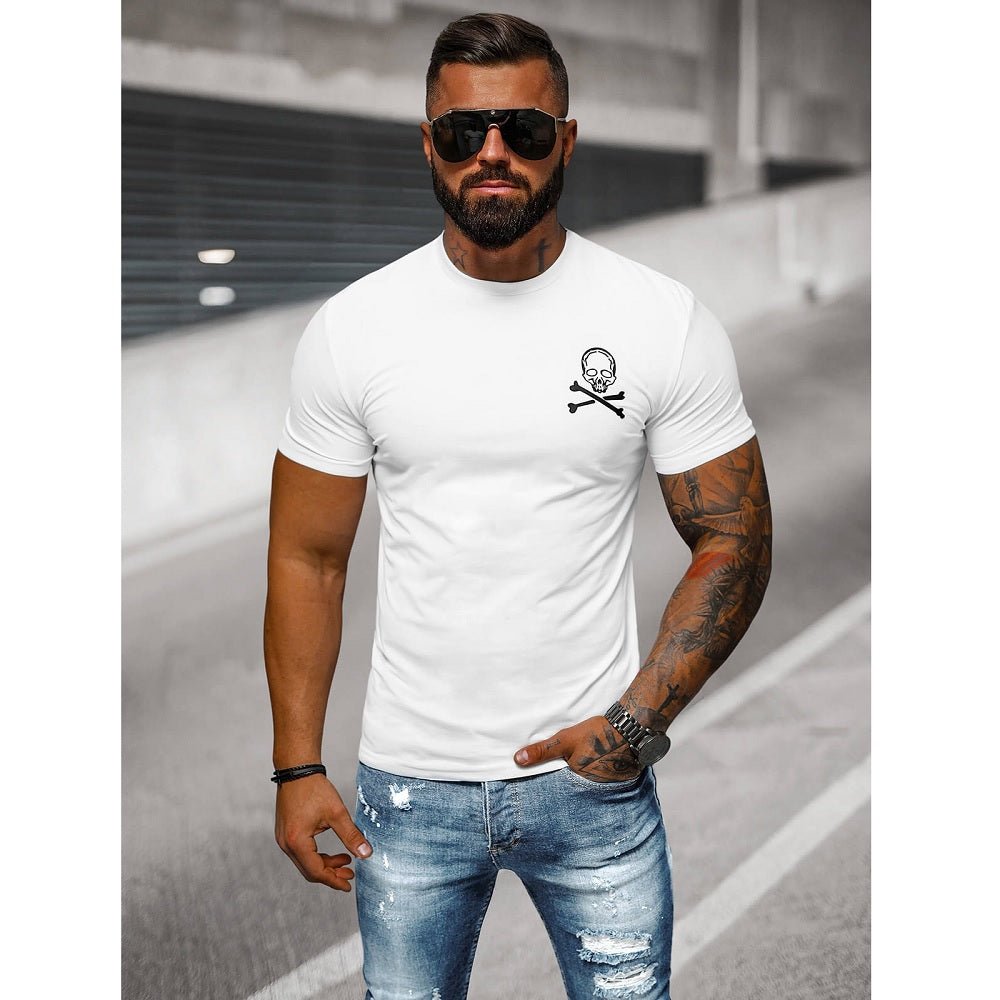Slim fit t-shirt - Vit kortärmad tröja