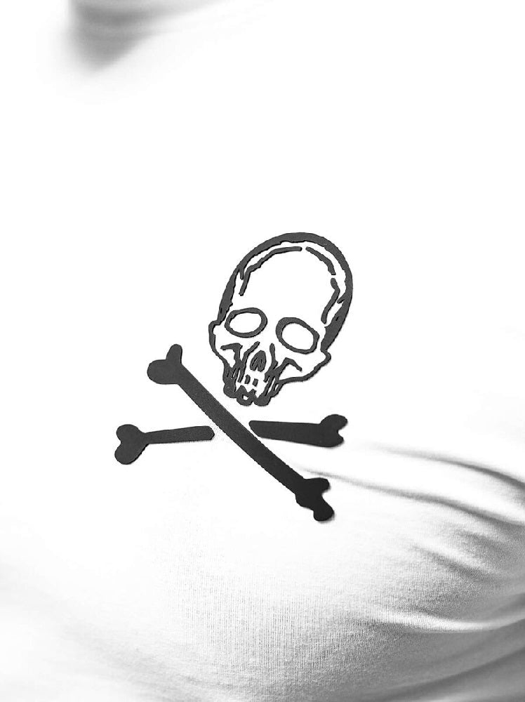 Slim fit t-shirt - Vit kortärmad tröja zoomad