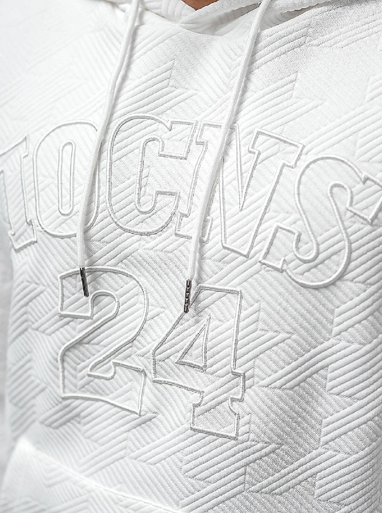 Vit herrtröja - Hoodie Iocns 24 zoomad