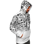 Vit polyester hoddie - Herrkläder sidan