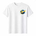 Vit Sverige T-shirt med tryck på bröstet herr