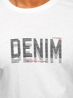 Vit kortärmad tröja - T-shirt Denim zoomad