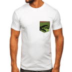 Vit T-shirt med bröstficka