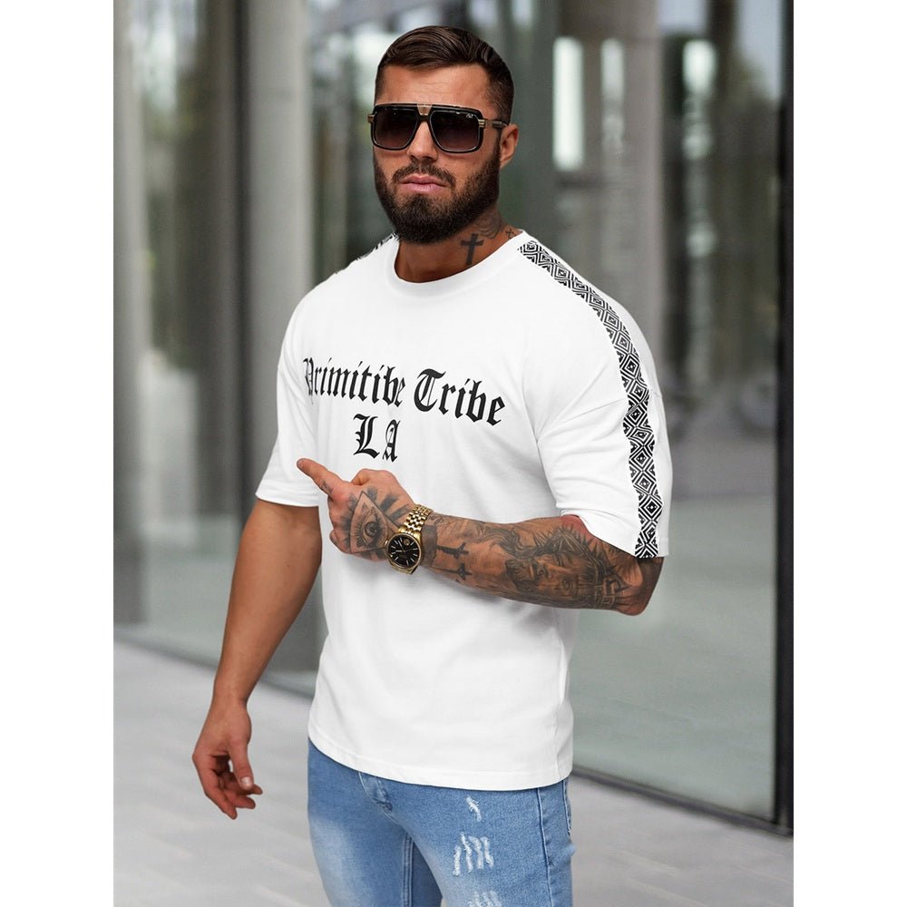 Vit T-shirt L.A - Slim Fit Herr Modell