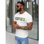 Slim Fit Tröja - Vit T-shirt Respect sidan