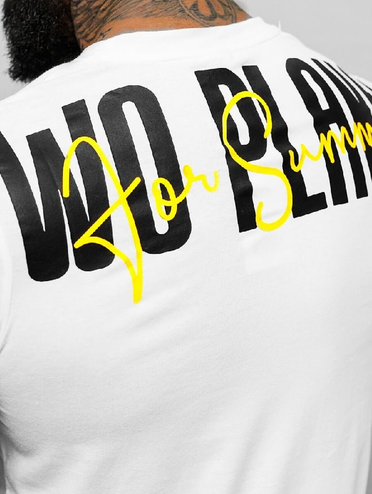 Vit kortärmad tröja - Wo Plans T-Shirt zoomad
