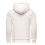Vit fleecetröja med huva - Zip hoodie Herr bakifrån