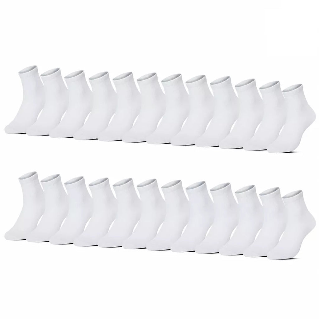 24pack billiga vita medelhöga strumpor för både män och kvinnor - unisex strumpor