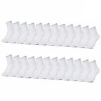 24pack billiga vita medelhöga strumpor för både män och kvinnor - unisex strumpor