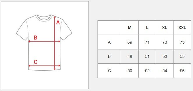 T-shirt med bröstficka - Herrtröja - Vit/Svart - Storlekstabell