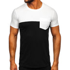 T-shirt med bröstficka front