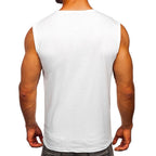 Printed tan top - Vitt herrlinne bakifrån
