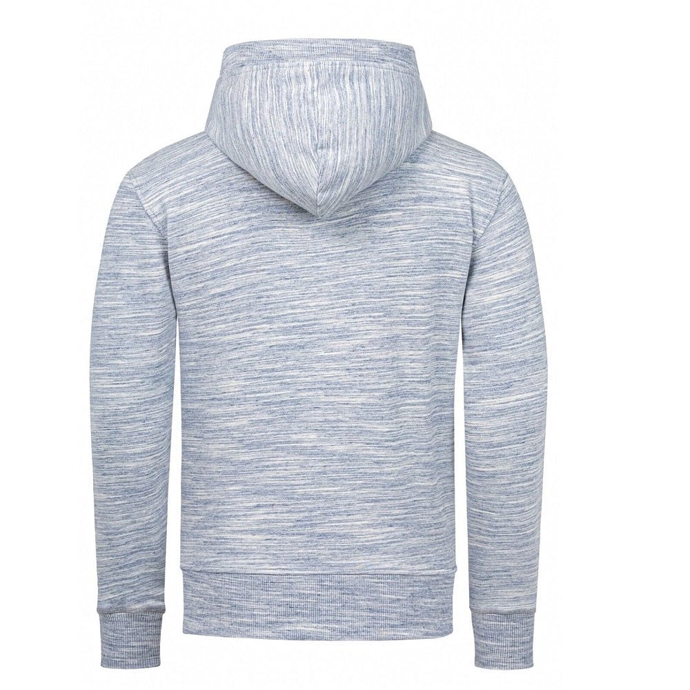 Zip Hoodie Herr - Blå Melange Huvtröja - Amaci & Sons