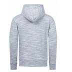 Zip Hoodie Herr - Blå Melange Huvtröja - Amaci & Sons