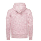 Herr Zip Hoodie i en härlig vinröd melange färg - Huvtröja bakifrån
