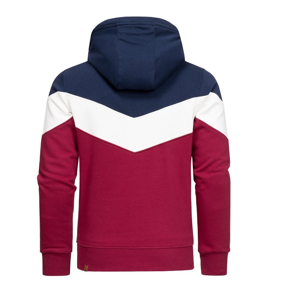 Zip Hoodies Herr - Flerfärgade huvtröjor mörkblå bakifrån