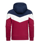 Zip Hoodies Herr - Flerfärgade huvtröjor mörkblå bakifrån