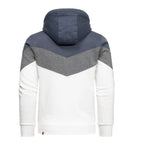 Zip Hoodies Herr - Flerfärgade huvtröjor blå bakifrån