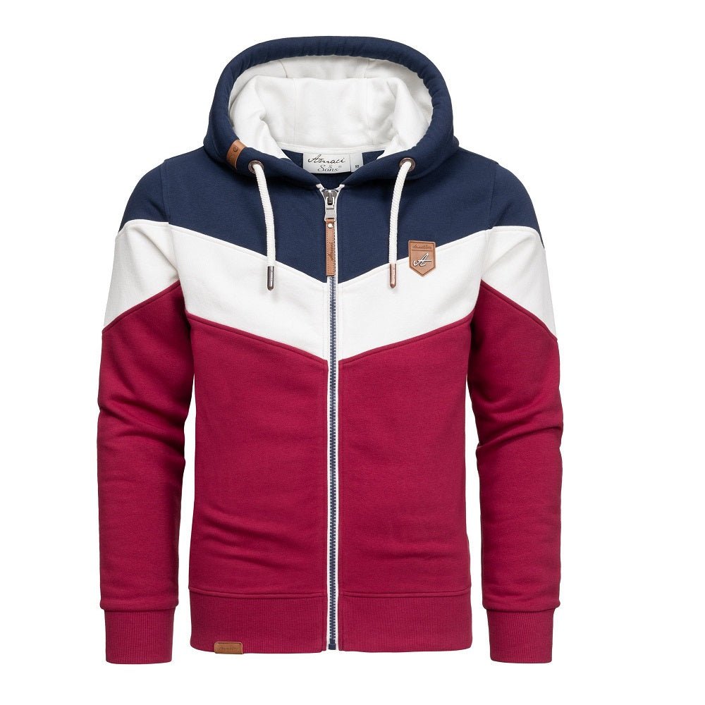Zip Hoodies Herr - Flerfärgade huvtröjor mörkblå
