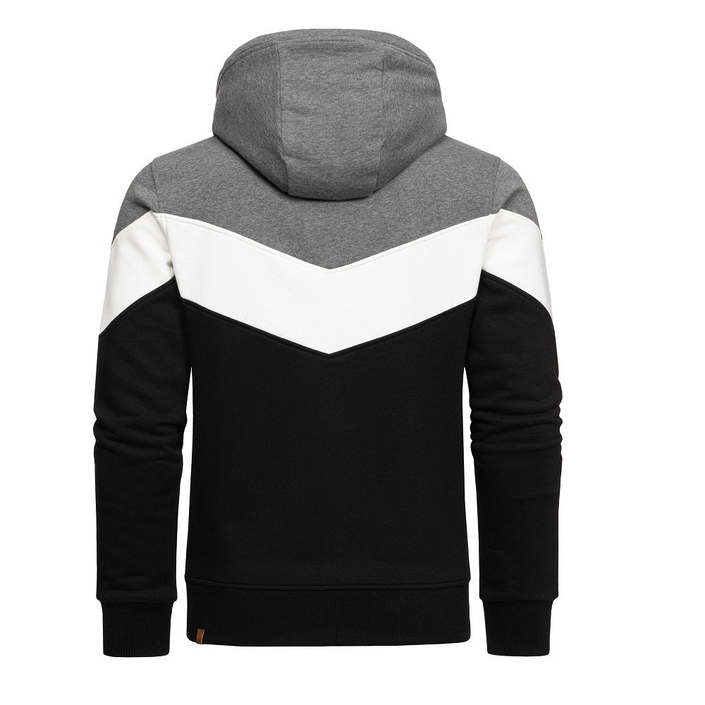 Zip Hoodies Herr - Flerfärgade huvtröjor mörkgrå bakifrån