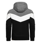 Zip Hoodies Herr - Flerfärgade huvtröjor mörkgrå bakifrån