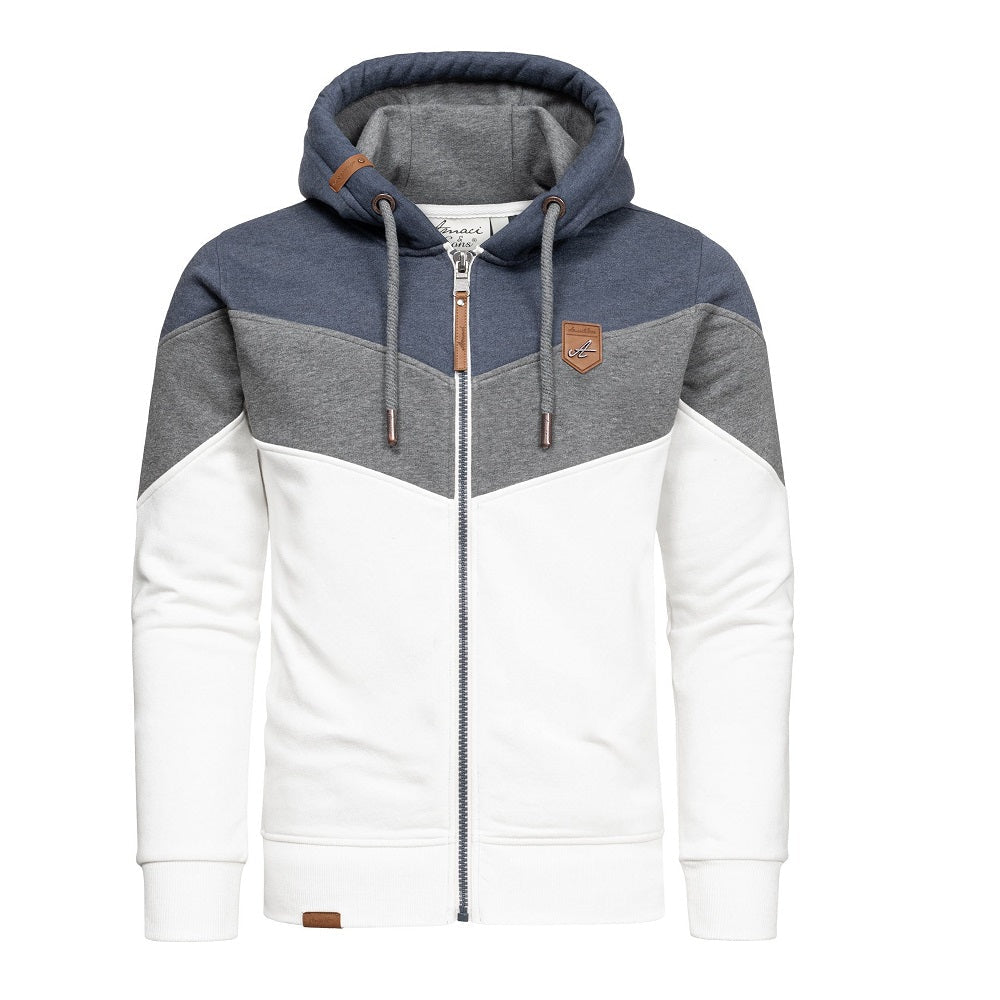 Zip Hoodies Herr - Flerfärgade huvtröjor blå