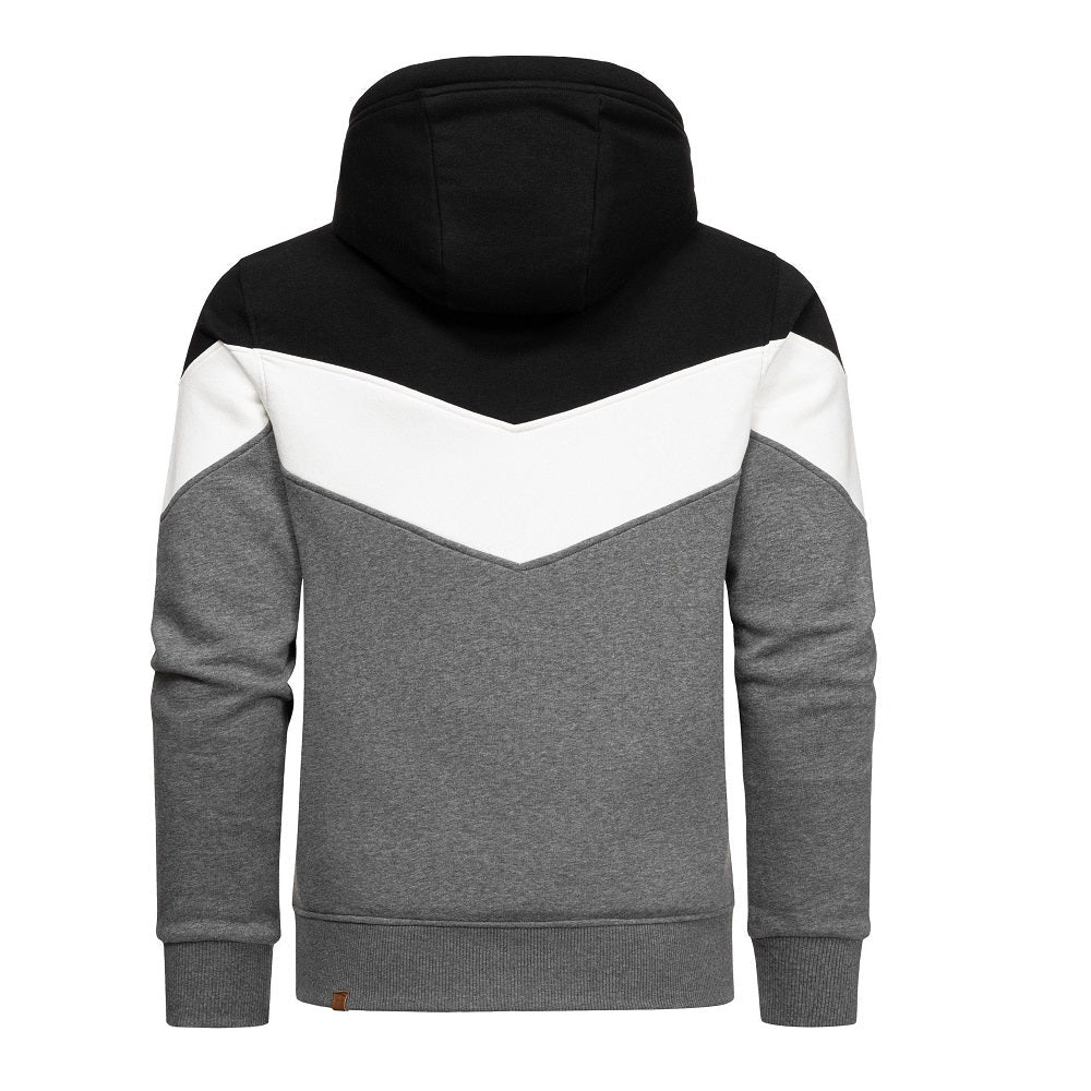 Zip Hoodies Herr - Flerfärgade huvtröjor svart bakifrån