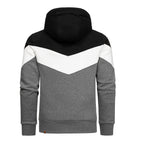 Zip Hoodies Herr - Flerfärgade huvtröjor svart bakifrån