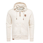 Zip hoodies herr i melerande färger - 6 färgval Beige