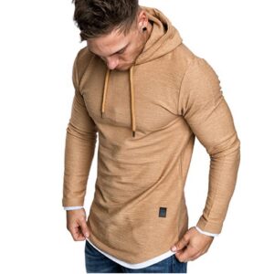Beige Sweatshirt med huva