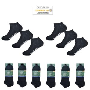 6 par svarta Bambu Ankelstrumpor BENYSØN®