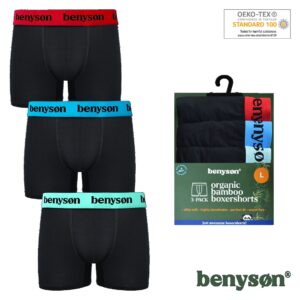 JHN - 3-Pack svarta Bambu boxershorts Benyson