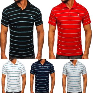 Billiga pikétröjor - Herr - randiga