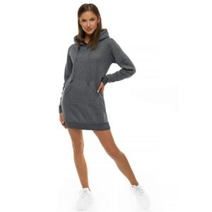 Mörkgrå Dam Hoodie - Damtröja med luva