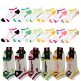 Billiga damstrumpor - 12 par låga vita strumpor