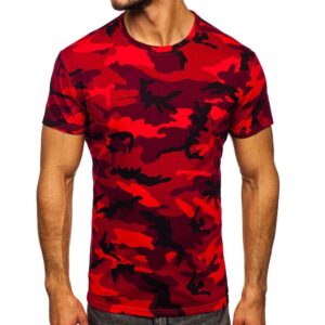 Röd Camouflage T-shirt - Camo Herrtröja