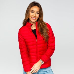 Quiltad röd höstjacka - Damjacka 429 kr