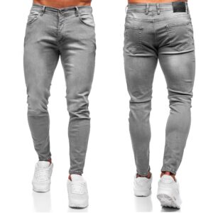 Ljusgråa slim fit jeans - Herrjeans 489 kr