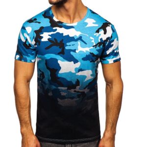 Camouflage T-shirt herr 149 kr - Ljusblått mönster