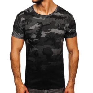 Camouflage T-shirt med mörkgrått mönster 149 kr