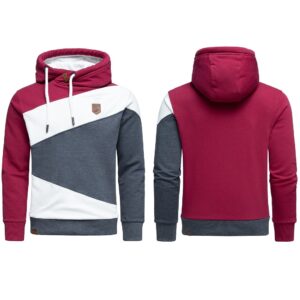 Hoodies 449 kr - Supersköna huvtröjor med hög hals - vinröd vit och blå