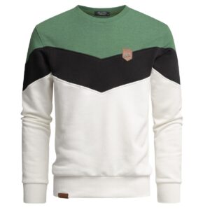 Sweatshirt herr - Flerfärgad herrtröja grön svart och vit