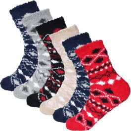6 par fluffiga varma sockor - Damstrumpor