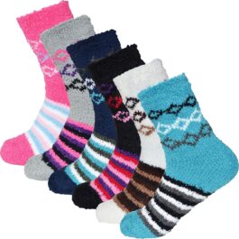 Fluffiga och varma damstrumpor för vintern