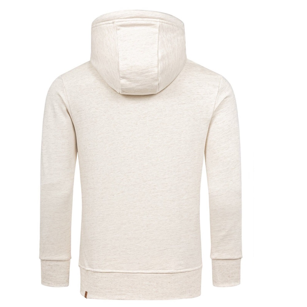 Herrtröjor med luva - Hoodies melange i flera färgval beige bakifrån
