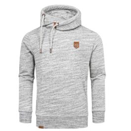 Herrtröjor med luva - Hoodies melange i flera färgval grå