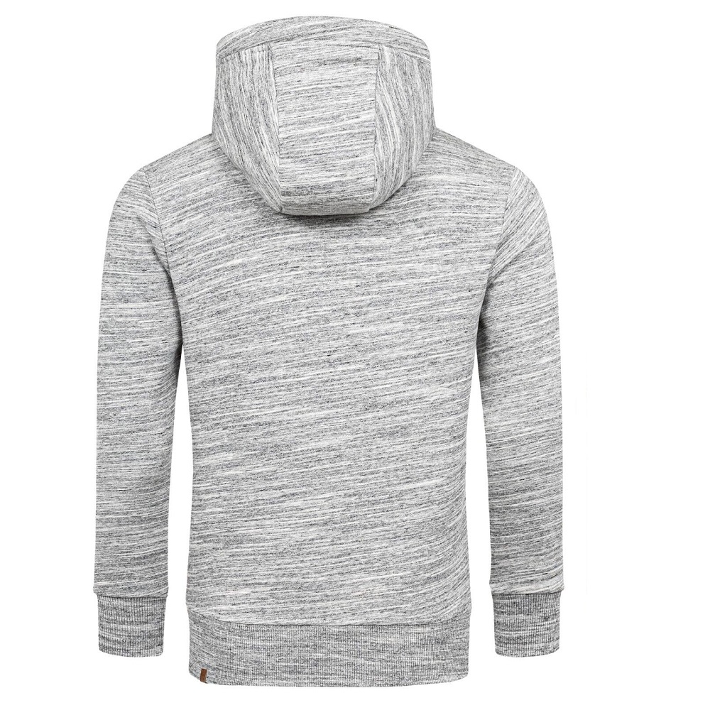 Herrtröjor med luva - Hoodies melange i flera färgval grå bakifrån