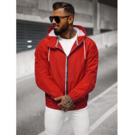 Vårjacka Röd - Vindjacka herr